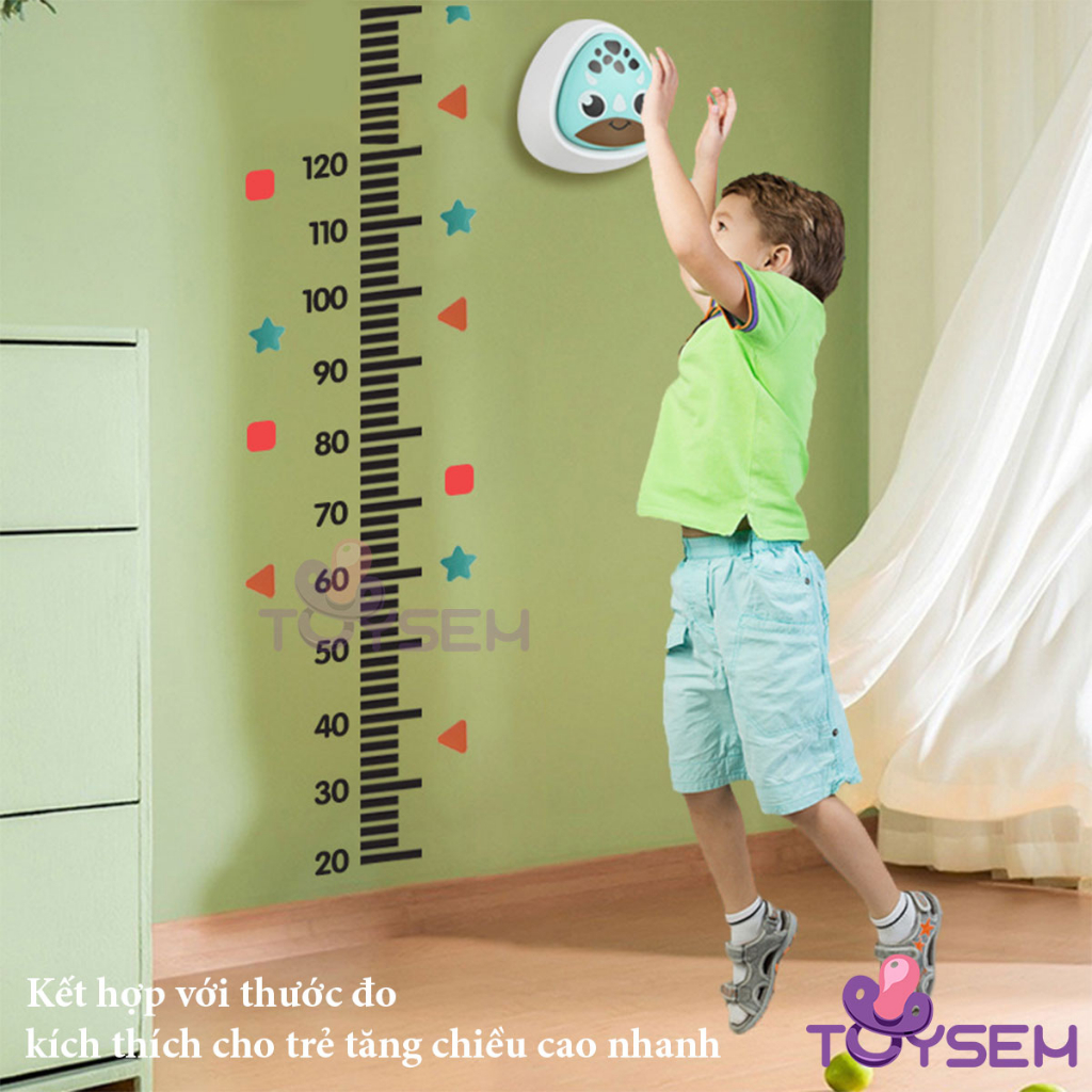 Đồ chơi chạm nhảy tăng chiều cao mẫu hoạt hình cho bé - Dụng cụ thần kỳ vui chơi thể thao dán tường