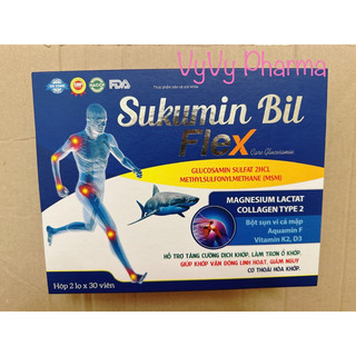 Sukumin Bil- Flex Care Glucosamin - Viên Uống Sụn Vi Cá Mập Giảm đau nhức xương khớp, Tăng Cường Dịch Khớp
