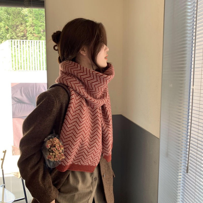 KHĂN CHOÀNG MÙA ĐÔNG CHẤT LEN HỌA TIẾT DA BEO HAI MẶT