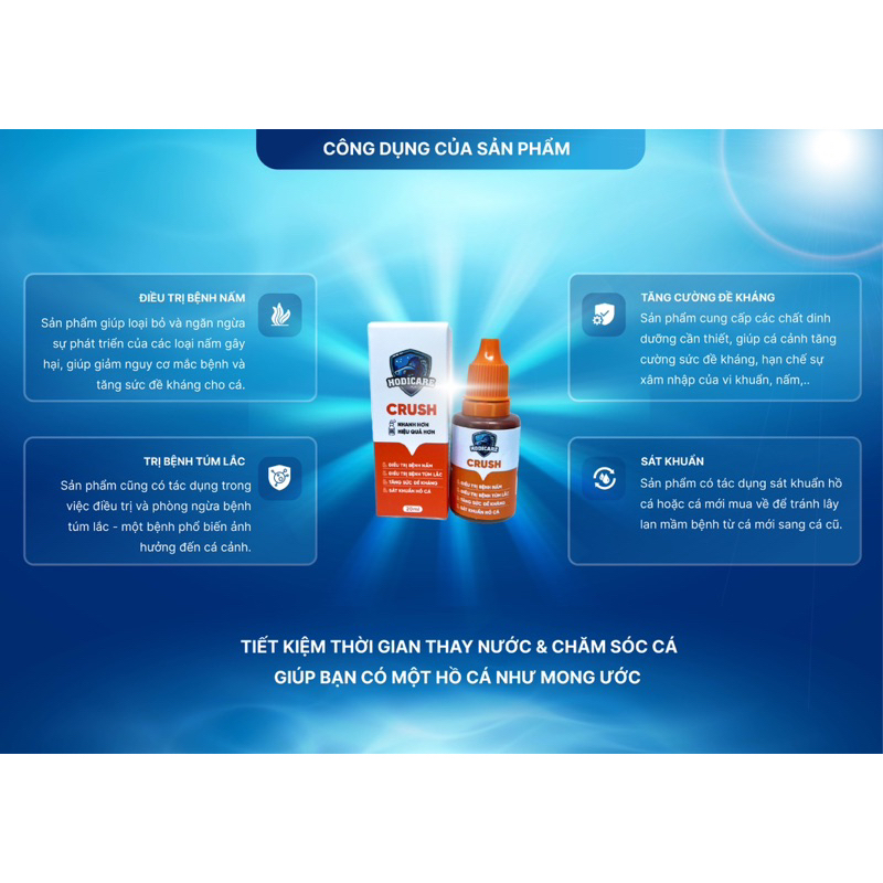 Combo siêu rẻ : Crush - healing- ulti  Giải độc khẩn cấp, túm lắc , trị nấm , ký sinh trùng, và phòng bệnh cho cá