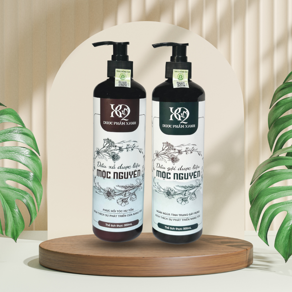 Combo Dầu Gội- Xả Dược Liệu MỘC NGUYÊN Thảo Dược Kích Thích Mọc Tóc Dầu Gội Dưỡng Tóc Chống Rụng Tóc 500ml