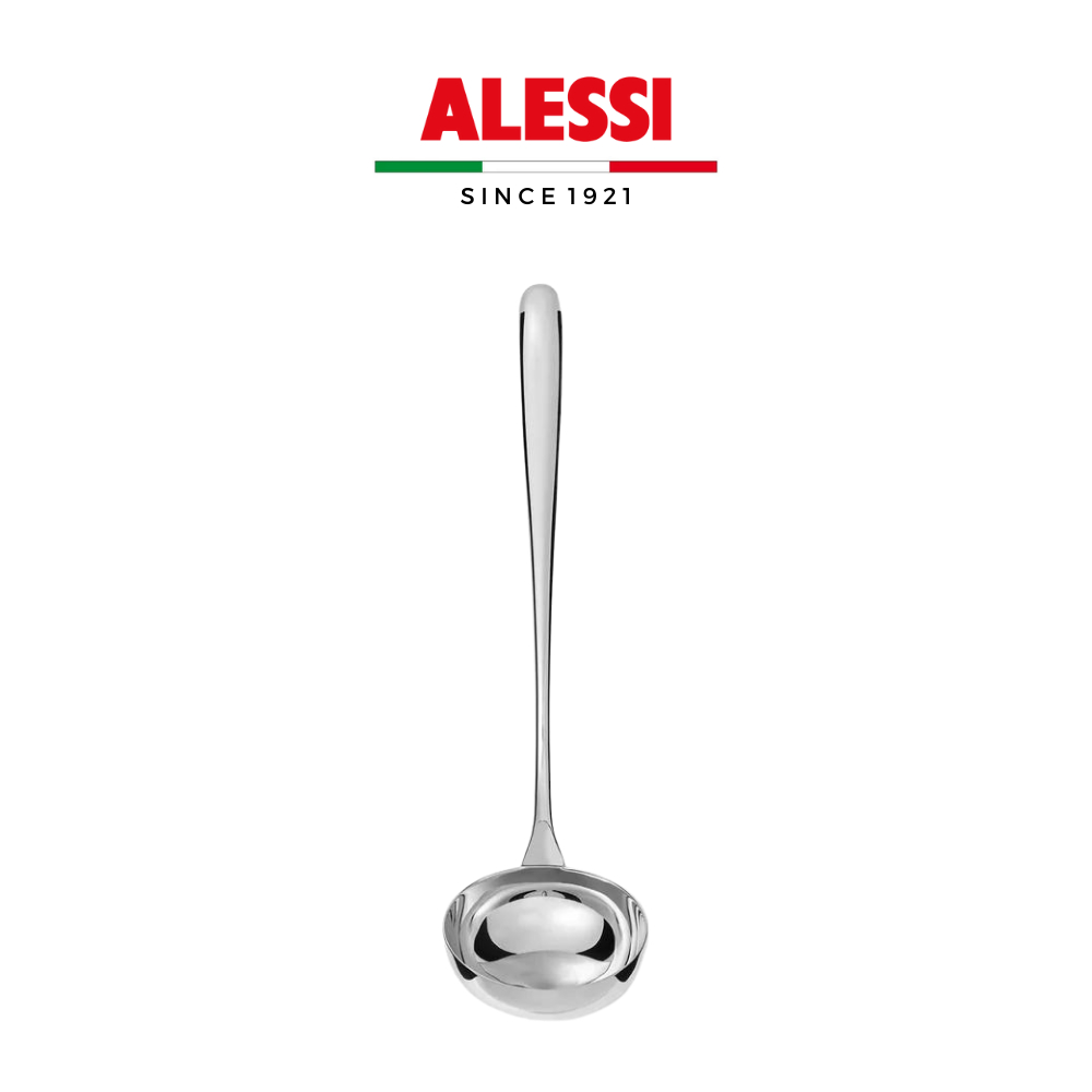 Muôi múc canh 32cm bằng thép không gỉ cao cấp ALESSI CACCIA - Hàng chính hãng