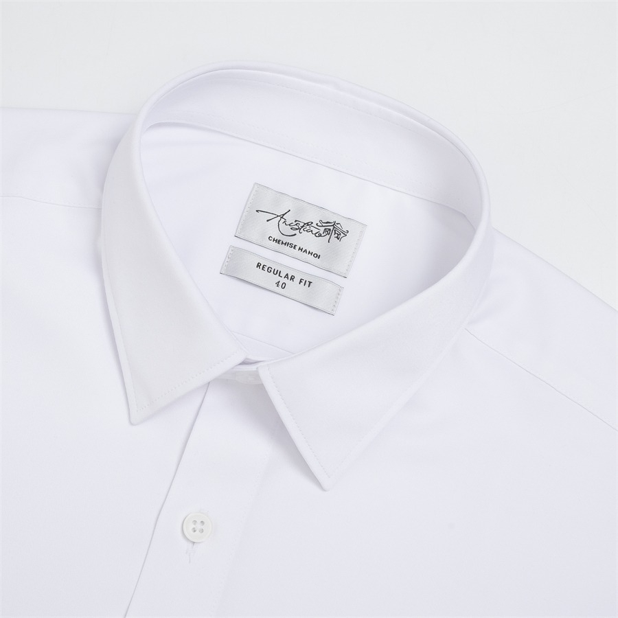 Áo sơ mi nam dài tay ARISTINO phom Regular fit suông nhẹ, màu trắng tinh tế, ấn tượng  - ALSR41