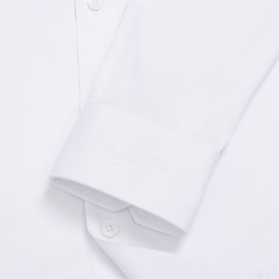 Áo sơ mi nam dài tay ARISTINO phom Regular fit suông nhẹ, màu trắng tinh tế, ấn tượng  - ALSR41