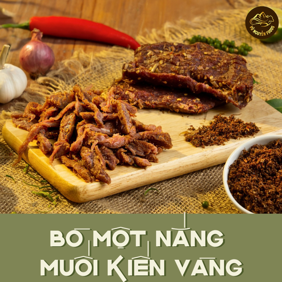 Quà biếu tặng - Bò Một Nắng Muối Kiến Vàng -  - Đặc sản Gia Lai chính hiệu
