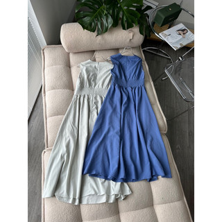 AnDi.vnxk Đầm đũi linen midi nhún