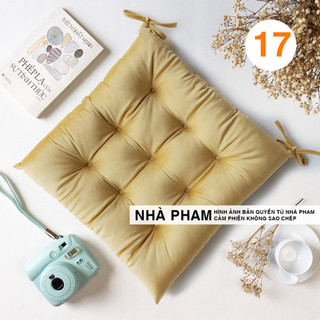 ĐỆM NGỒI BỆT VẢI NHUNG HÌNH 17 (40,45,50cm)