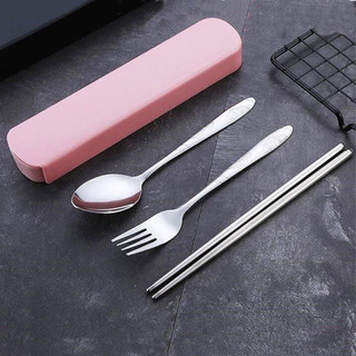 Set thìa dĩa đũa inox full - sét thìa dĩa đũa văn phòng tiện ích