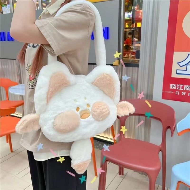 Túi lông mèo dudu đeo vai hàng order 2w