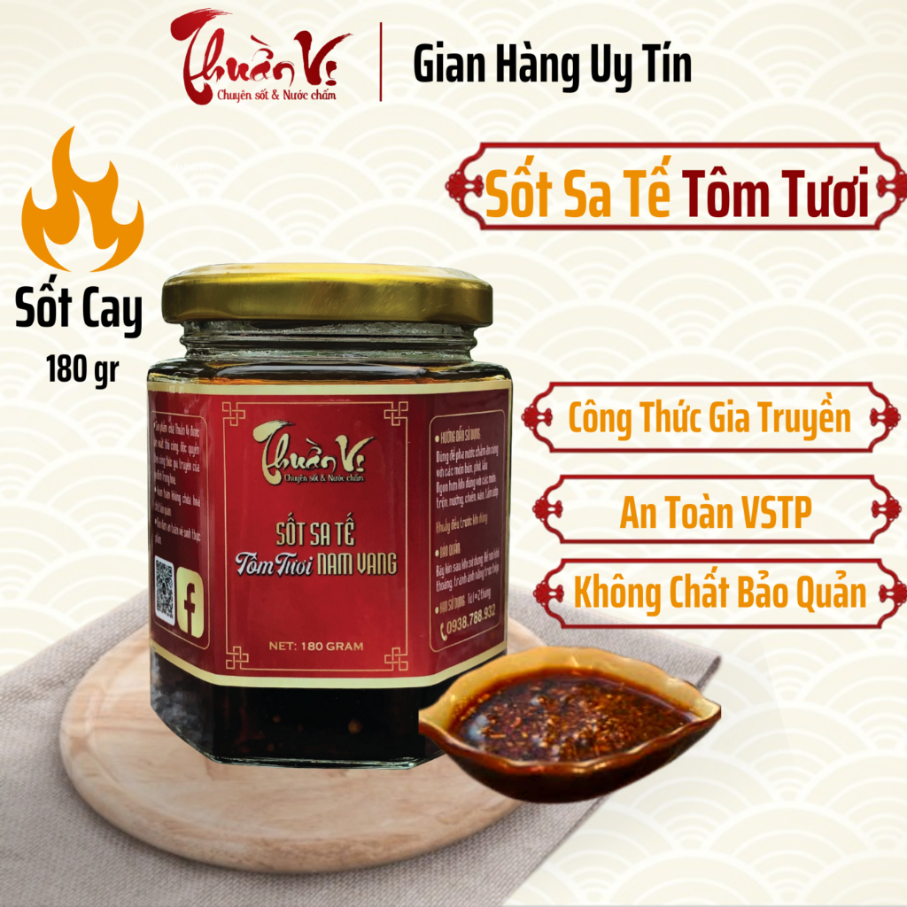 Sa tế, sốt sa tế tôm tươi nam vang trộn mì cay Thuần Vị, sốt sa tế siêu cay ngon tôm tươi hương vị nam vang