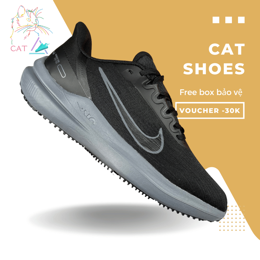 Giày Thể Thao Zoom Winflo 9x Ofrecemos, Zoom Winflo Đen - Cat.Shoes