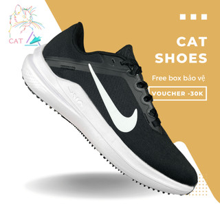 Giày thể thao zoom winflo 10 black white, zoom winflo đen móc trắng - cat.shoes