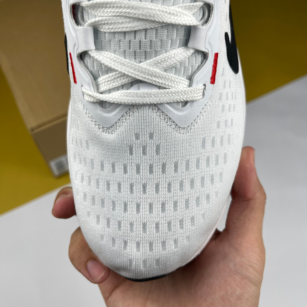 Giày Thể Thao Zoom Winflo 10 White Black Crimson, Zoom Winflo Trắng Móc Đen - Cat.Shoes