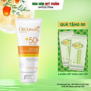 Kem chống nắng Decumar ngừa mụn sáng da SPF50+ 50g
