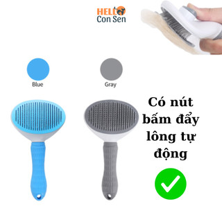 Lược nút bấm chó mèo Lược chải lông mèo có nút bấm giúp giảm rụng mượt lông