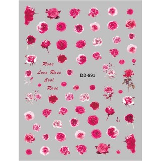 Sticker hoa hồng dán móng/ sticker hoa hồng dán móng mã DD819