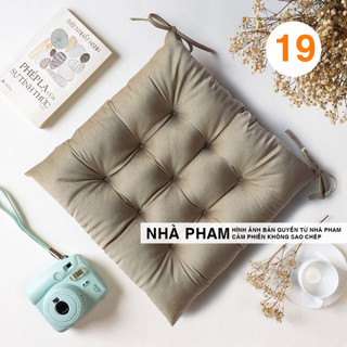 ĐỆM NGỒI BỆT VẢI NHUNG HÌNH 19 (40,45,50cm)