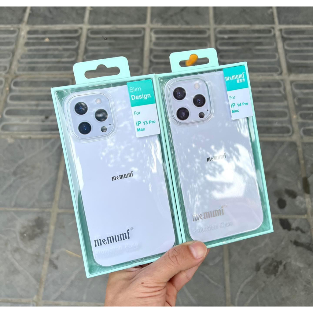 Ốp lưng Memumi trong siêu mỏng cho iPhone 15/ 15 proMax/ 12 / 13/ 14 ProMax  chống ố vàng , siêu nhẹ. Hàng Chính Hãng