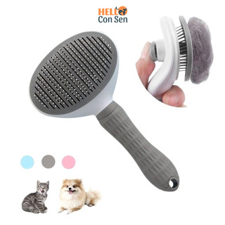 Lược chải lông chó mèo Lược nút bấm lớn chính hãng đóng hộp gỡ rối cho chó mèo chải lông nhanh chóng giúp mềm mượt lông