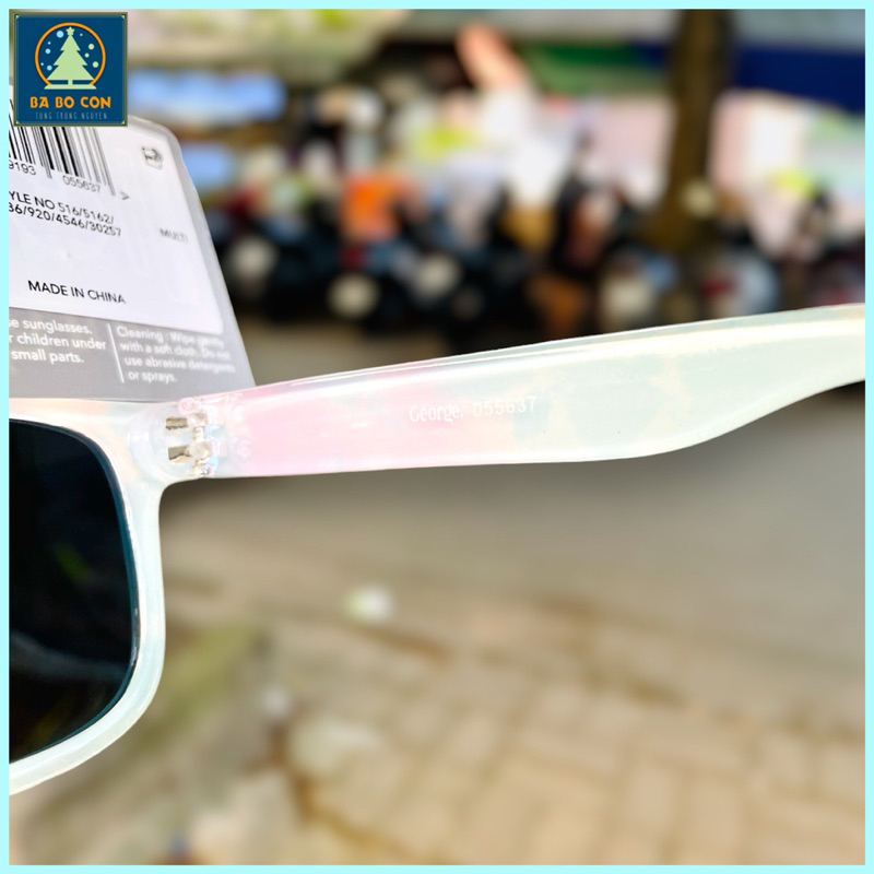 Kính râm trẻ em GEORGE size 3-5 tuổi gọng tuyệt đẹp, chống UV đeo cực đẹp, đầy đủ tem tag chuẩn Auth