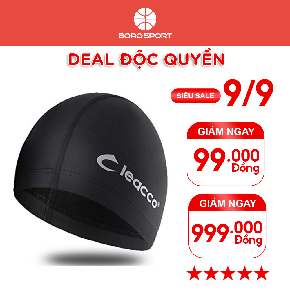 Nón Bơi Vải PU Cleacco Cao Cấp Chống Thấm Nước , mềm mại màu sắc đa dạng - Hàng Chính Hãng BORO SPORT