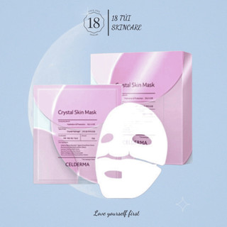 Mặt nạ thạch anh celderma crystal skin mask - full hộp 10 miếng