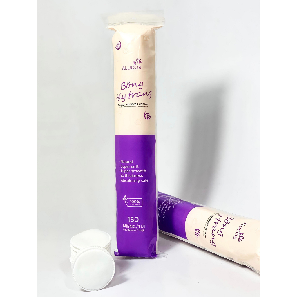 Bông tẩy trang ALUCOS dạng túi tròn 150 miếng , bông mền mịn HAVA SHOP SHOPPPP