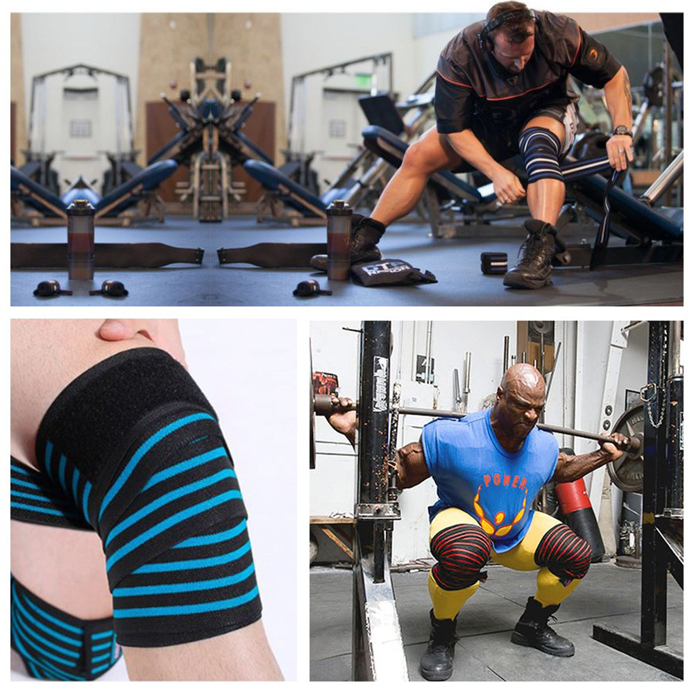 Bó gối tập gym Aolikes Cao Cấp hỗ trợ bảo vệ đầu gối, đàn hồi cực tốt PowerLifting