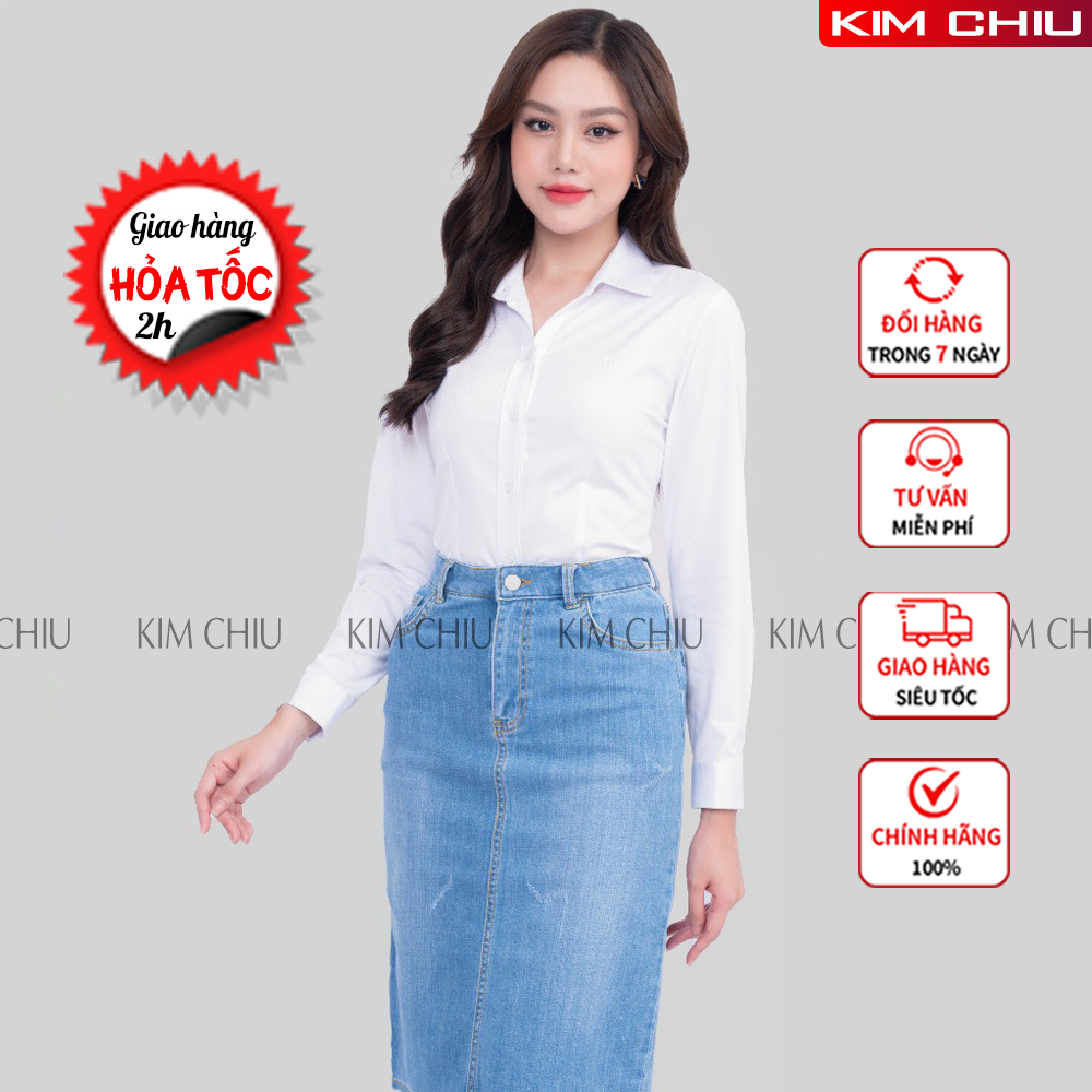 Áo Sơ Mi Nữ Công Sở Form Mai An Cao Cấp Màu Trắng Tinh Tay Dài Kate Thun Siêu Thoáng Đẹp, Co Giãn Tốt, SMTD-06