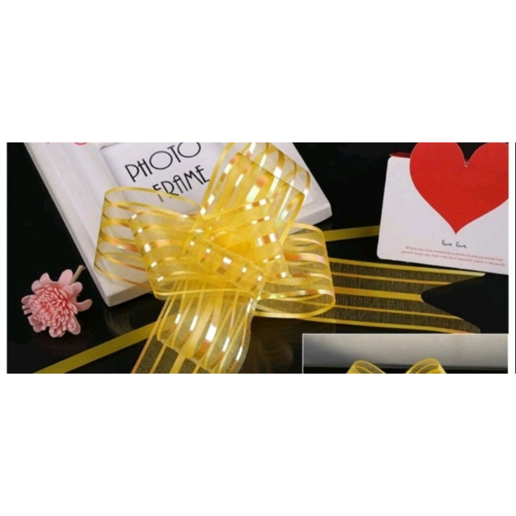 Tệp 10 Chiếc Nơ Rút Von Gói Quà, Nơ Rút Voan 5cm Buộc Quà Gói Quà Gói Hoa