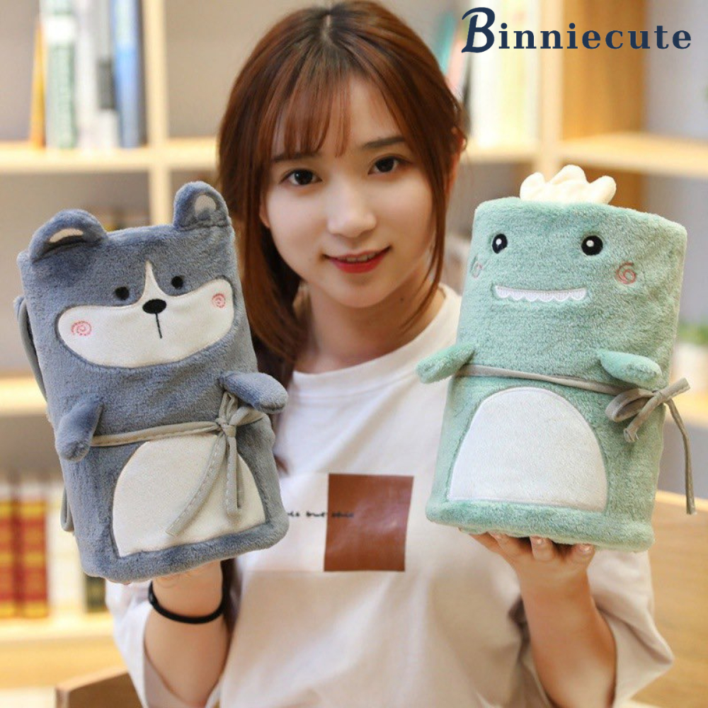 Chăn đắp văn phòng hình thú kiểu dáng dễ thương BINNIECUTE - Kích thưỡc 115x170cm