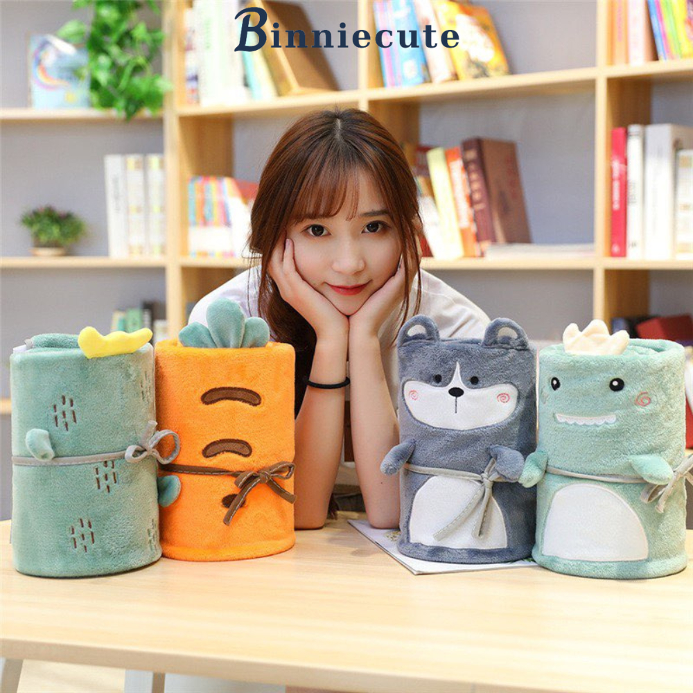 Chăn đắp văn phòng hình thú kiểu dáng dễ thương BINNIECUTE - Kích thưỡc 115x170cm