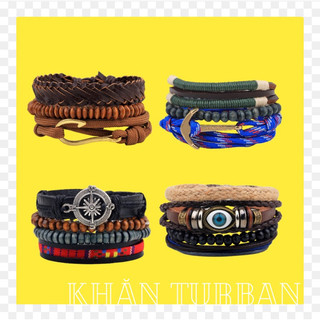 Set vòng tay nam cá tính - Vòng tay nhiều màu - khanturban.vn