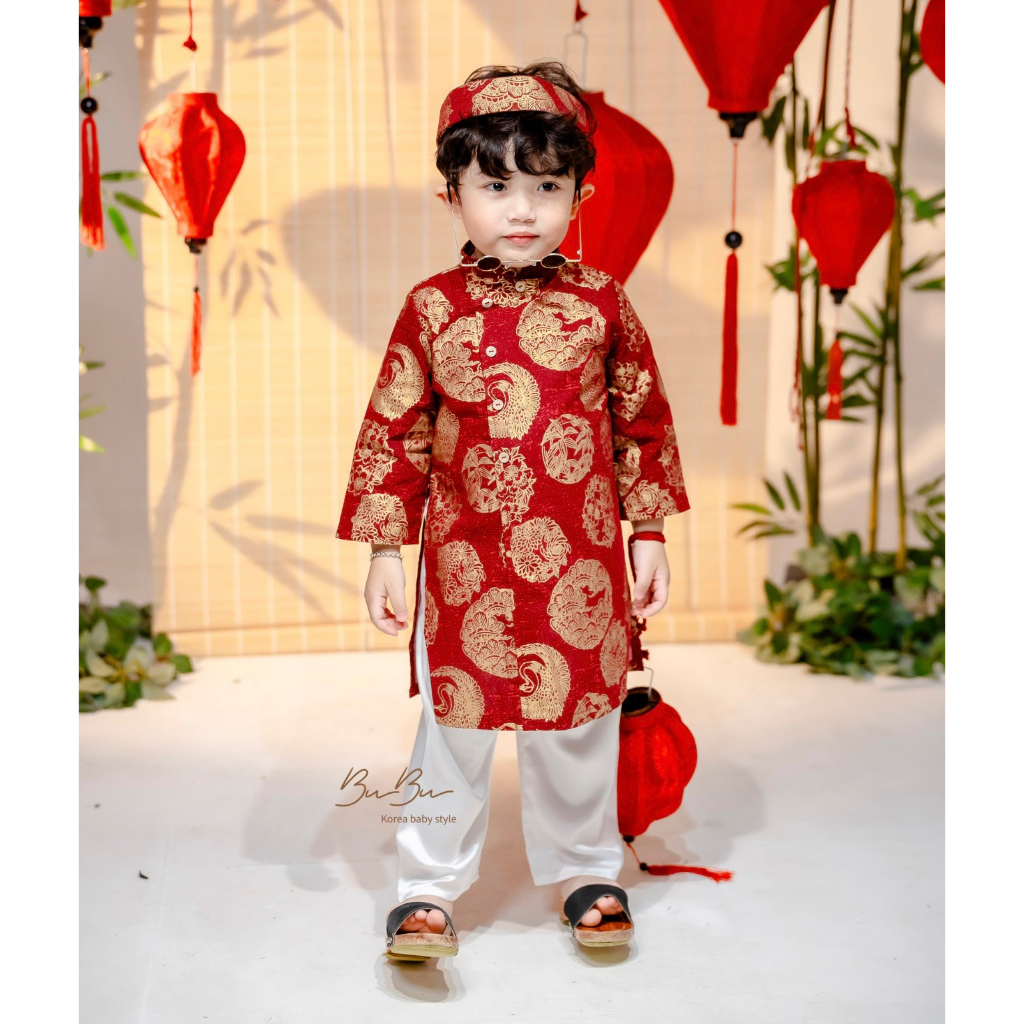 𝐀́𝐨 𝐃𝐚̀𝐢 𝐋𝐢𝐧𝐞𝐧 - Kèm Quần & Mấn Cho Bé Trai