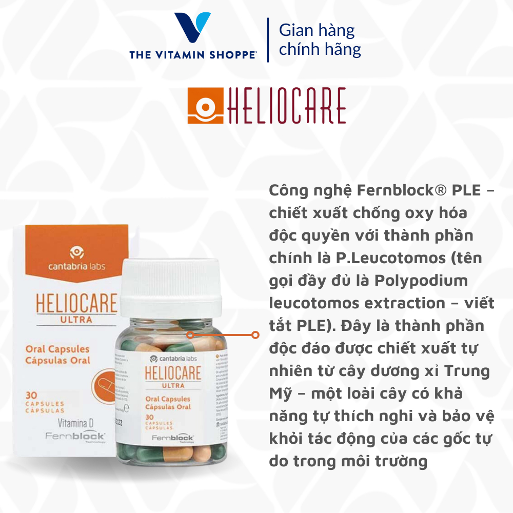 Viên uống chống nắng HELIOCARE ULTRA lọ 30 viên