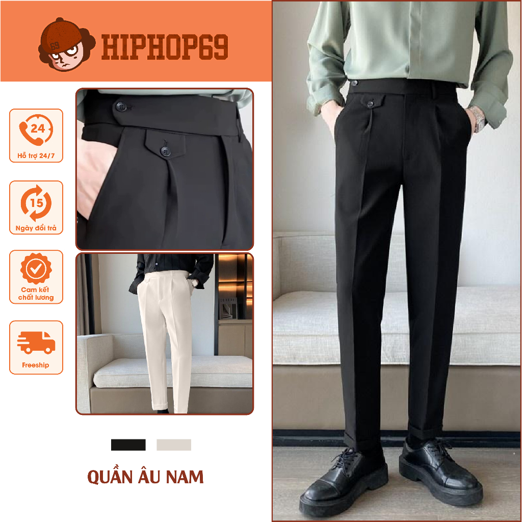 Quần Tây Nam, Quần Âu Nam Cao Cấp Vải Tuyết Hàn Dáng Ôm Hàn Quốc Trẻ Trung Vải Cotton Co Dãn Nhẹ Không Phai Màu Q101