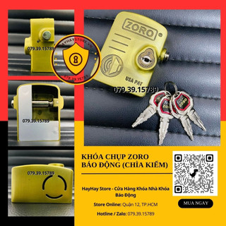 Ổ khoá chống trộm báo động chụp pat cửa zoro cực nhạy chống chìa đoản
