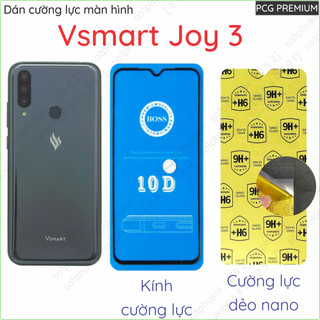 Kính cường lực full / dán cường lực màn hình Vsmart Joy 3 nano dẻo trong suốt, nhám chống vân tay, bảo vệ mắt