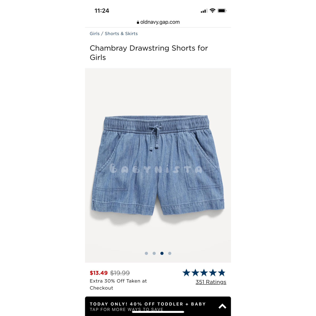 SHORT JEAN LINEN BÉ GÁI DƯ XỊN