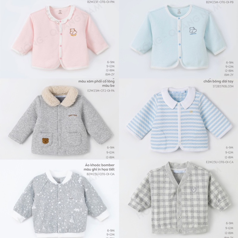 Áo khoác mũ gấu nous cho bé