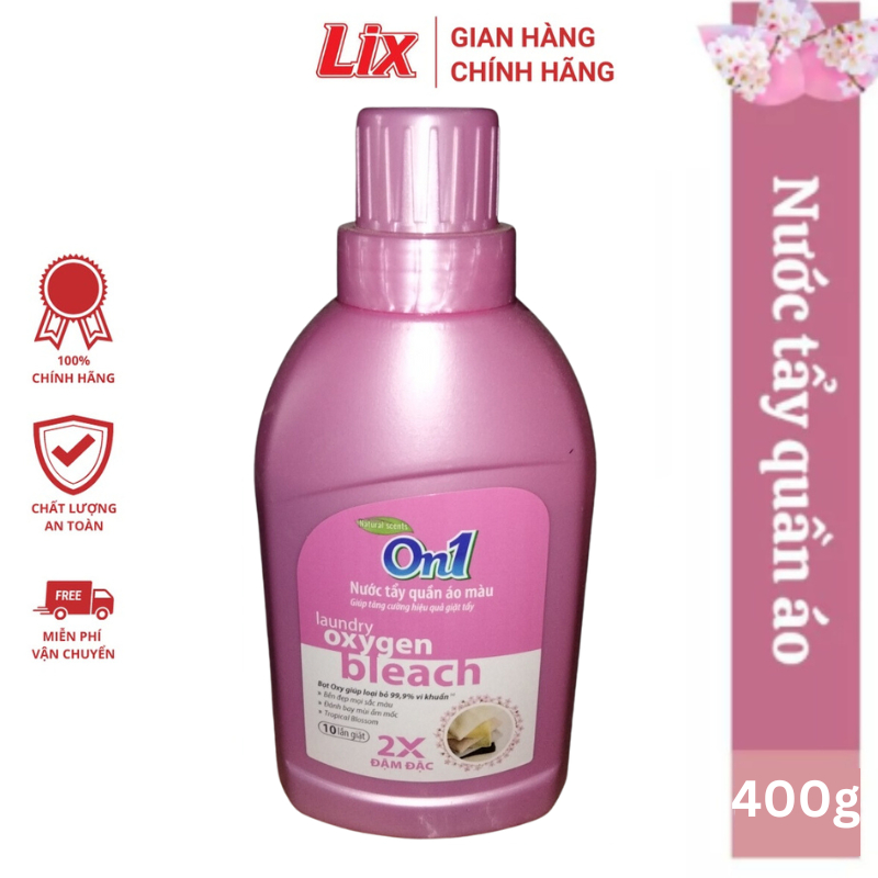 Nước tẩy quần áo On1 màu hương Tropical Blossom 400g N7602 khử mùi hôi ẩm mốc lưu hương thơm mát