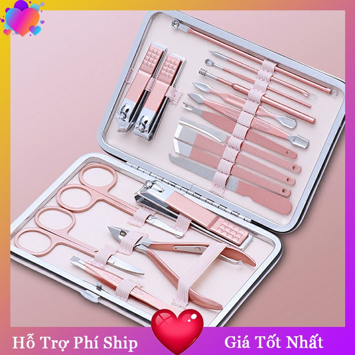 Bộ Bấm Móng Chăm Sóc Móng 18 Món Màu