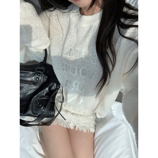 SẴN set —- — Áo len trắng mỏng thu đông cao cấpt