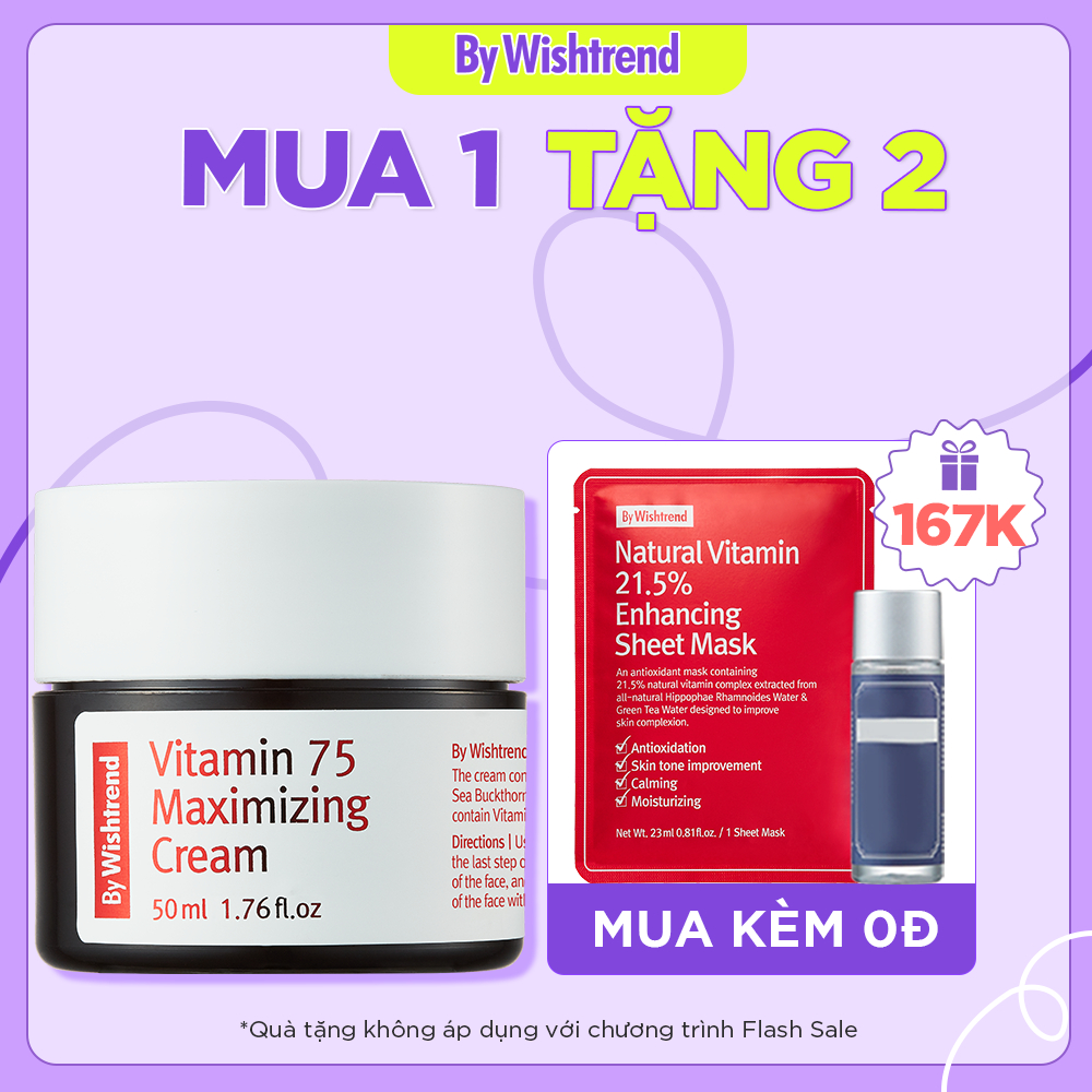 Kem dưỡng da BY WISHTREND VITAMIN 75 MAXIMIZING CREAM 50g (DATE 2025)