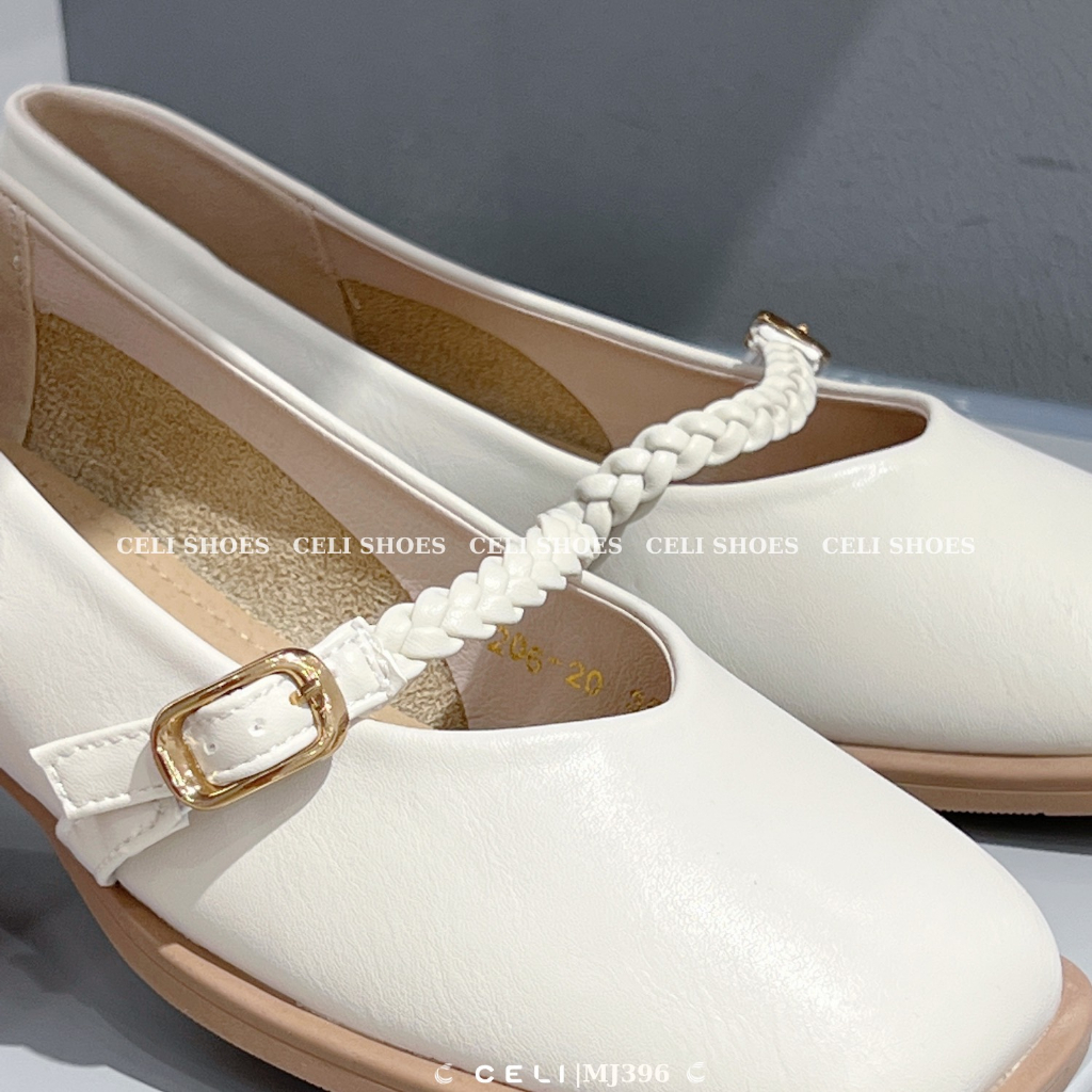 Giày Marry jane nữ Celi Shoes nữ 3p gót vuông da trơn MJ396