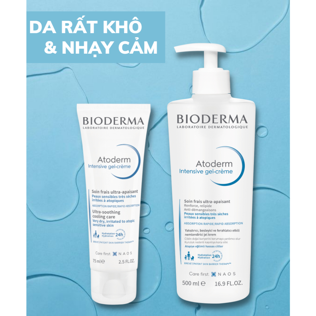Gel Dưỡng Ẩm Bioderma Làm Dịu Cho Da Rất Khô 500ml Atoderm Intensive gel-crème