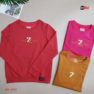 Áo sweater nỉ cổ tròn dáng rộng chất mềm mịn, siêu ấm HIFA: A93Z