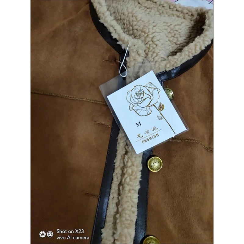 Áo khoác da lộn lót lông cá tính ❤️oder 1-2t