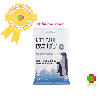 Khăn giấy lau mát Fever-eez Cool Care for Kids, Mỹ (32 miếng) giúp hạ sốt cho bé từ 3 tháng tuổi trở lên