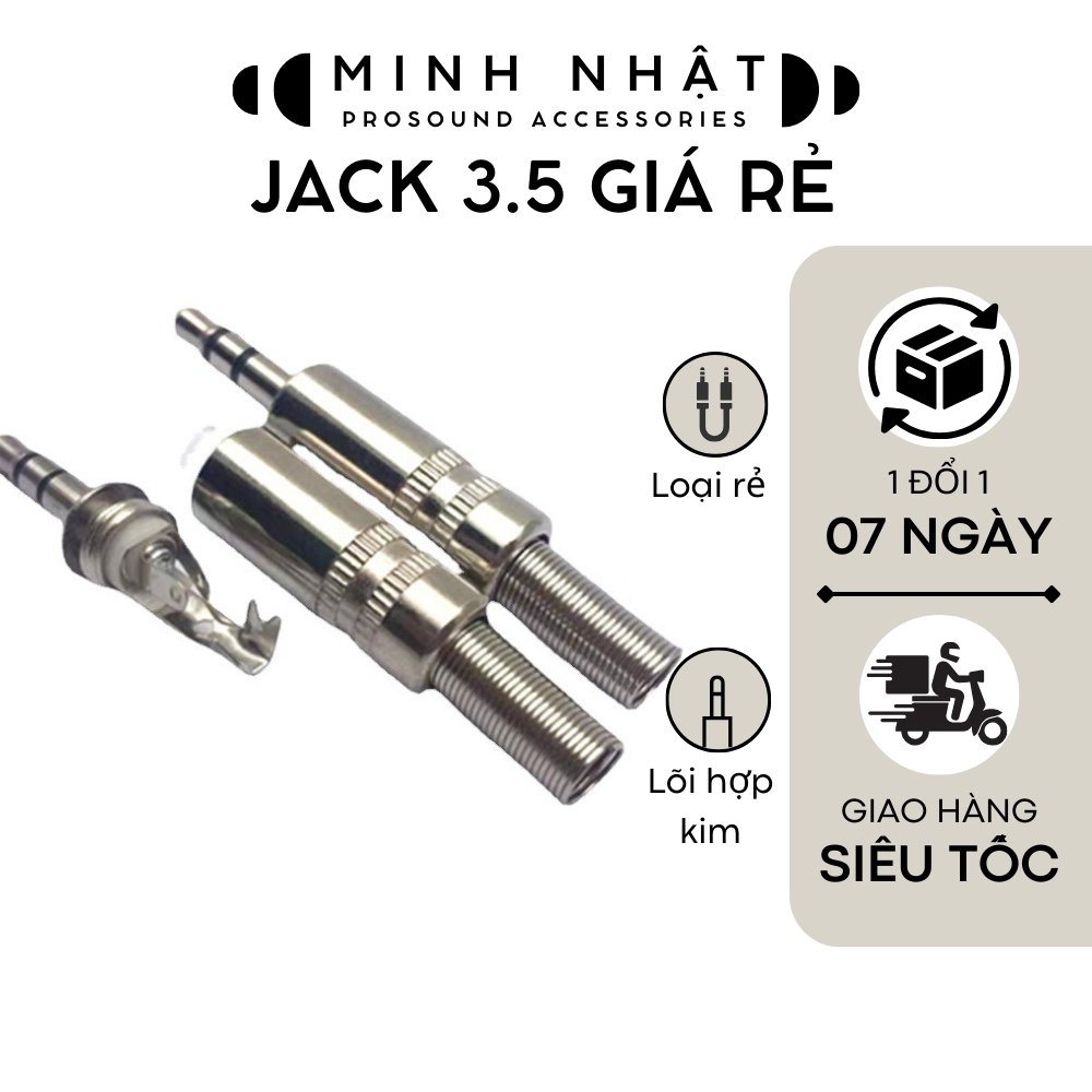Jack 3.5  cao cấp kết nối âmly, laptop, máy tính, điện thoại, Mixer chuyên dụng cho âm thanh